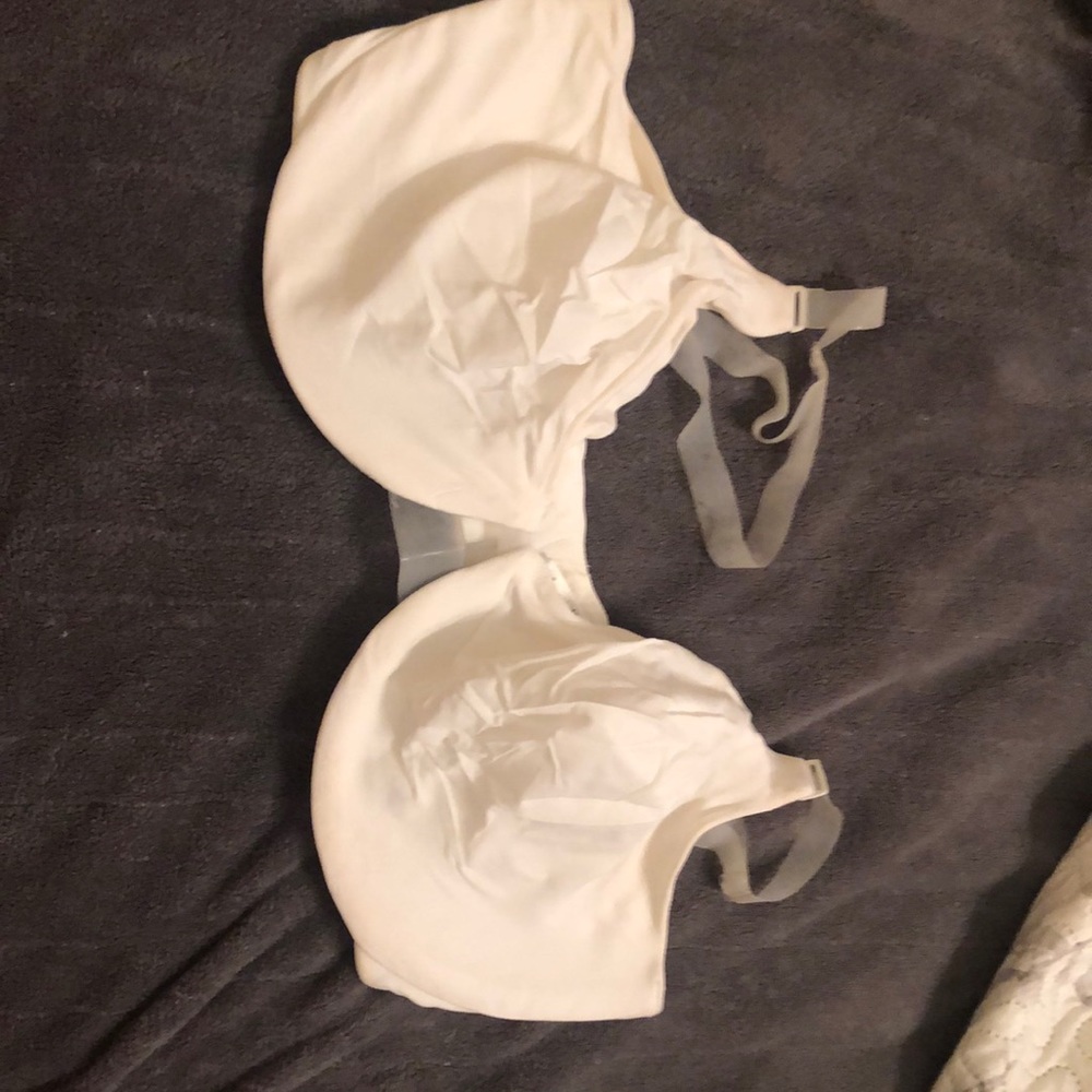 Bra with clear straps.  Size 40DD